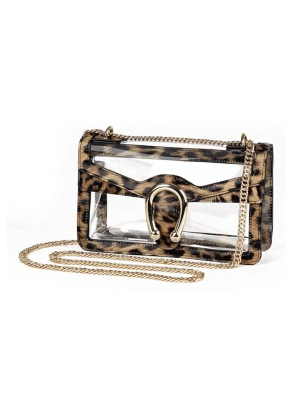Clear Crossbody Bag Stadium Approved PVC Vegan Leather